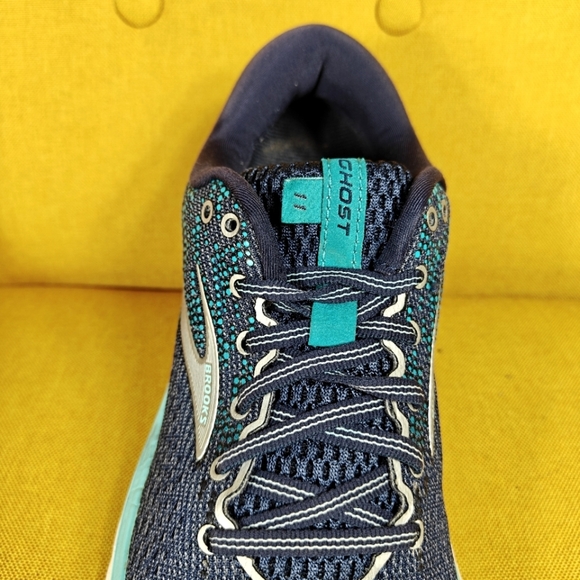 Brooks Ghost 11 Running Walk Athletic Navy/Grey/Teal Womens Shoe Size 10.5 - Picture 6 of 9